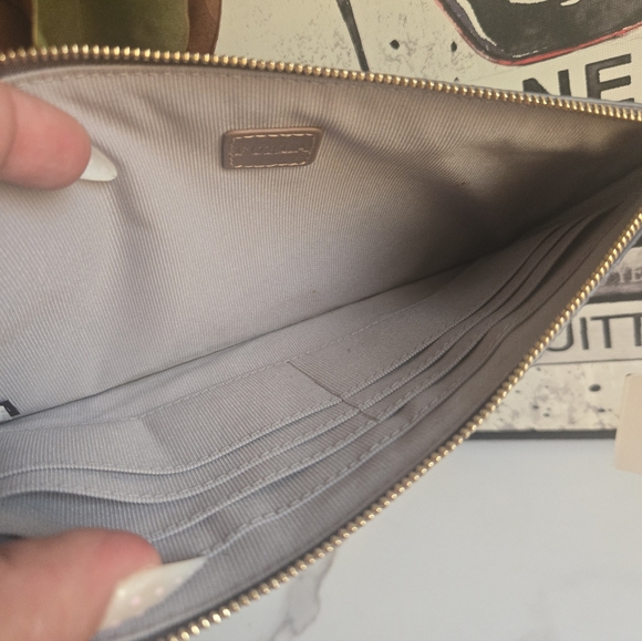 Furla Silver Rose Gold Glitter Wristlet Clutch Bag With Tags And Dustbag - Picture 7 of 12